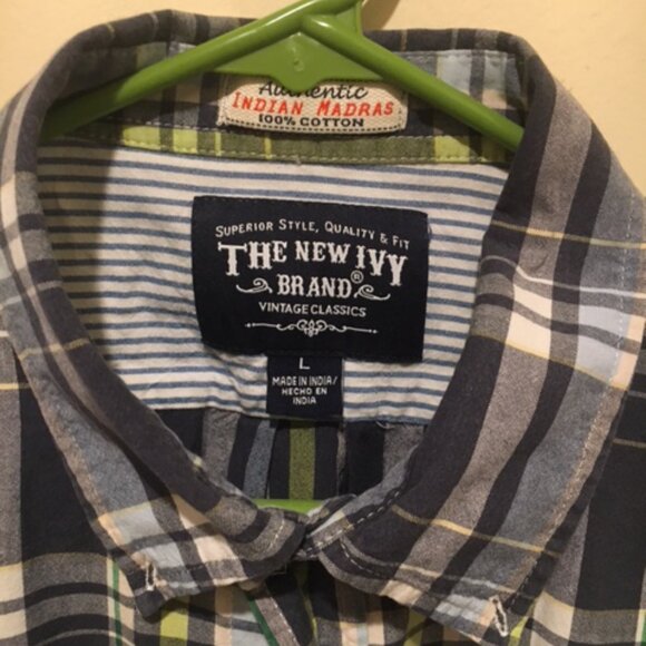 SHORT-SLEEVED MADRAS SHIRT BY THE NEW IVY - Picture 4 of 4